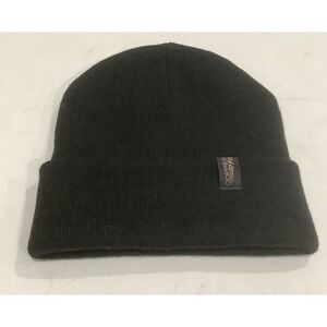 Black Cuffed Beanie Knit Hat Soft Fleece‎ Lined One Size Fits copper fit